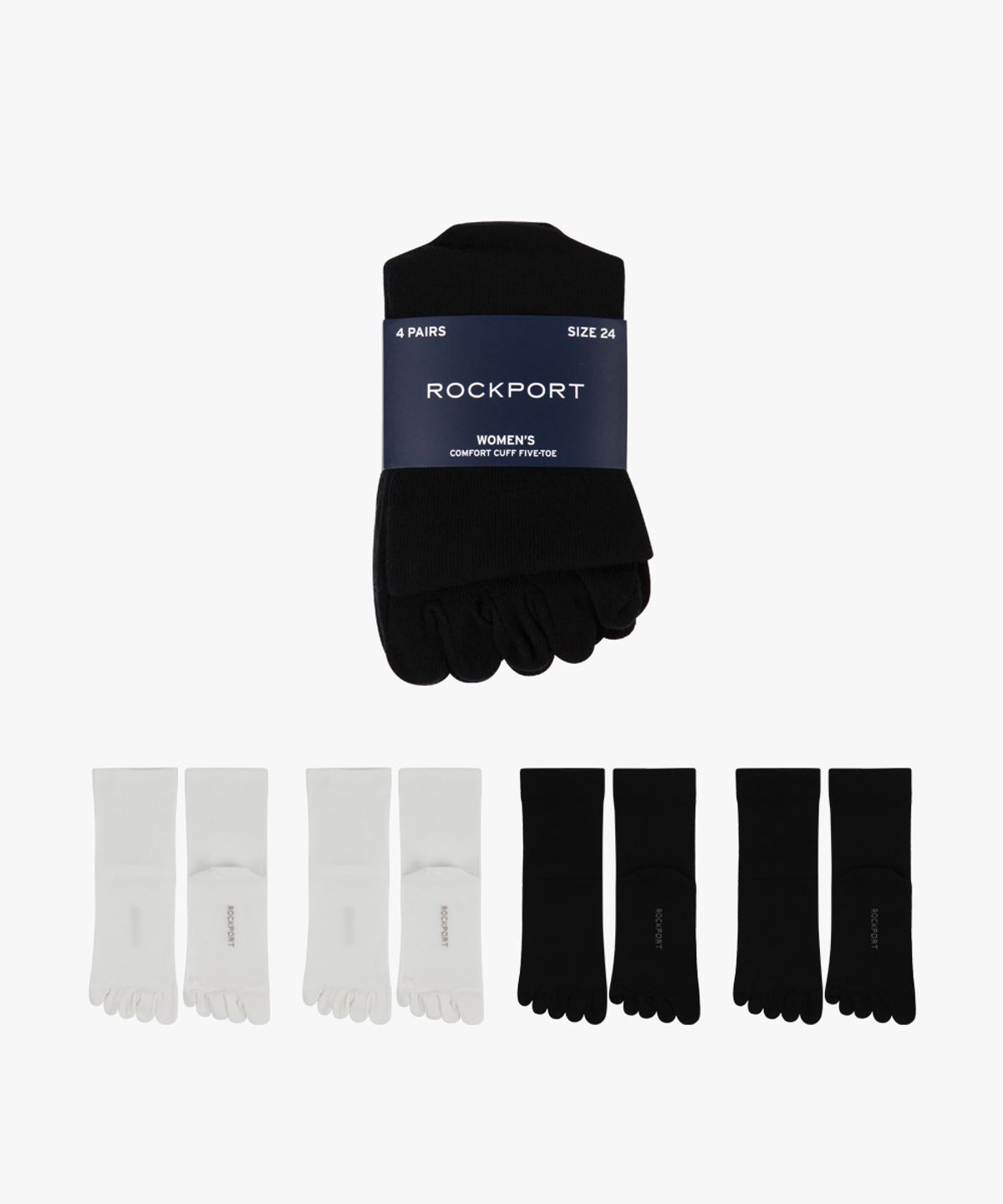 락포트 양말(ROCKPORTSOCKS) ROCKPORT 락포트 무압박 발가락 양말 4팩(PACK)