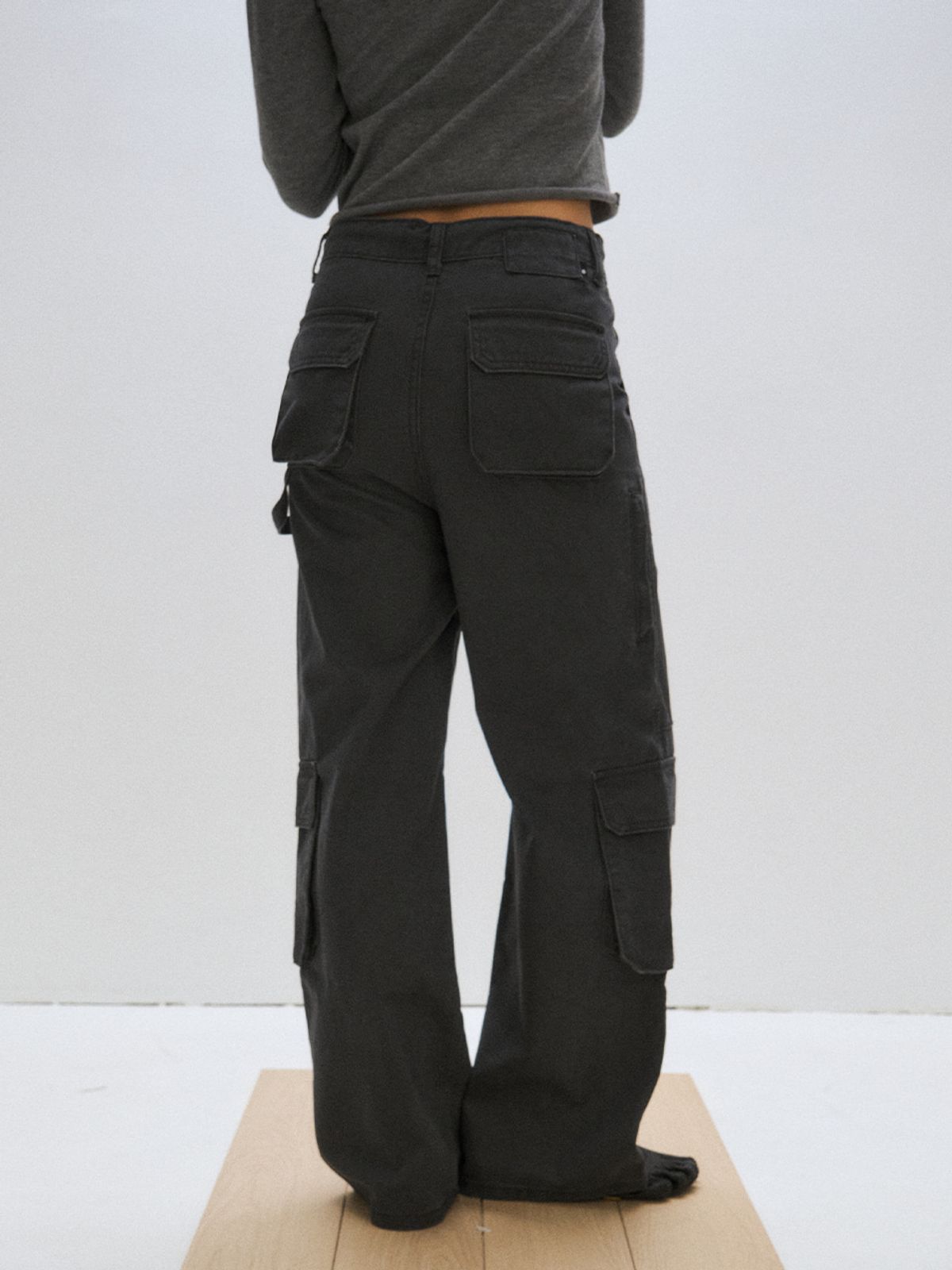 플리즈프로젝트(PLZPROJECT) CARPENTER PARACHUTE PANTS, CHARCOAL