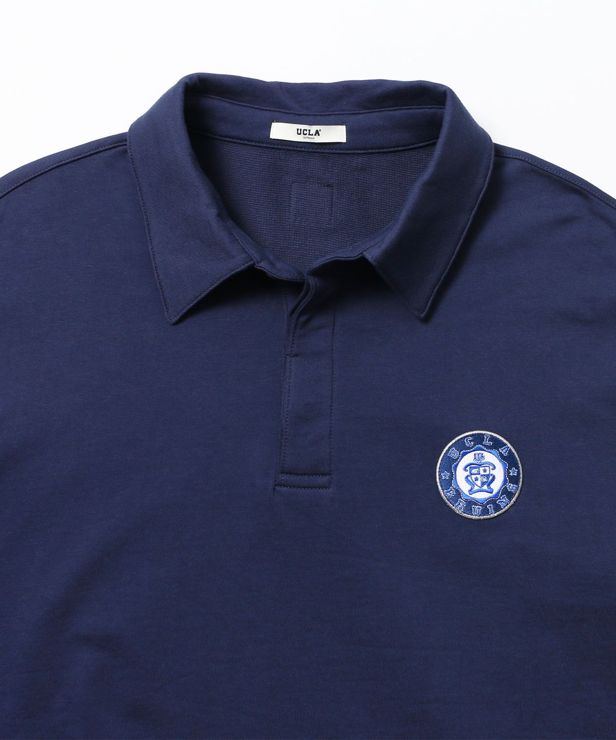 유씨엘에이(UCLA) 남녀공용 프레피 씰로고 긴팔 폴로셔츠[NAVY](UB9LT35)