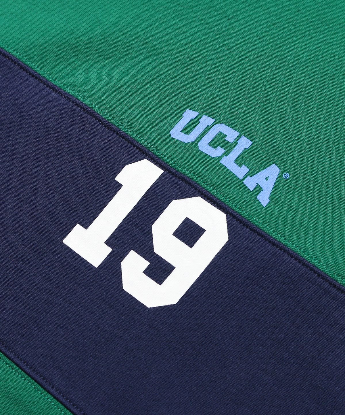 유씨엘에이(UCLA) 남녀공용 스포츠 1919 UCLA 배색 스웻 셔츠[GREEN](UB9LT46)