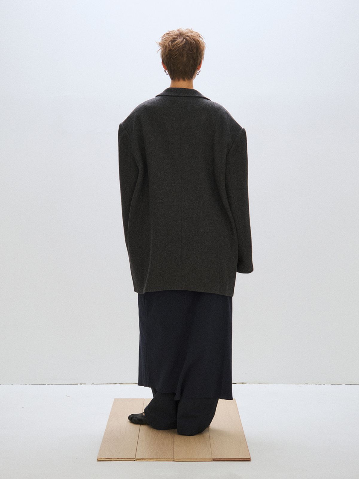 플리즈프로젝트(PLZPROJECT) OVERFIT WOOL JACKET, CHARCOAL