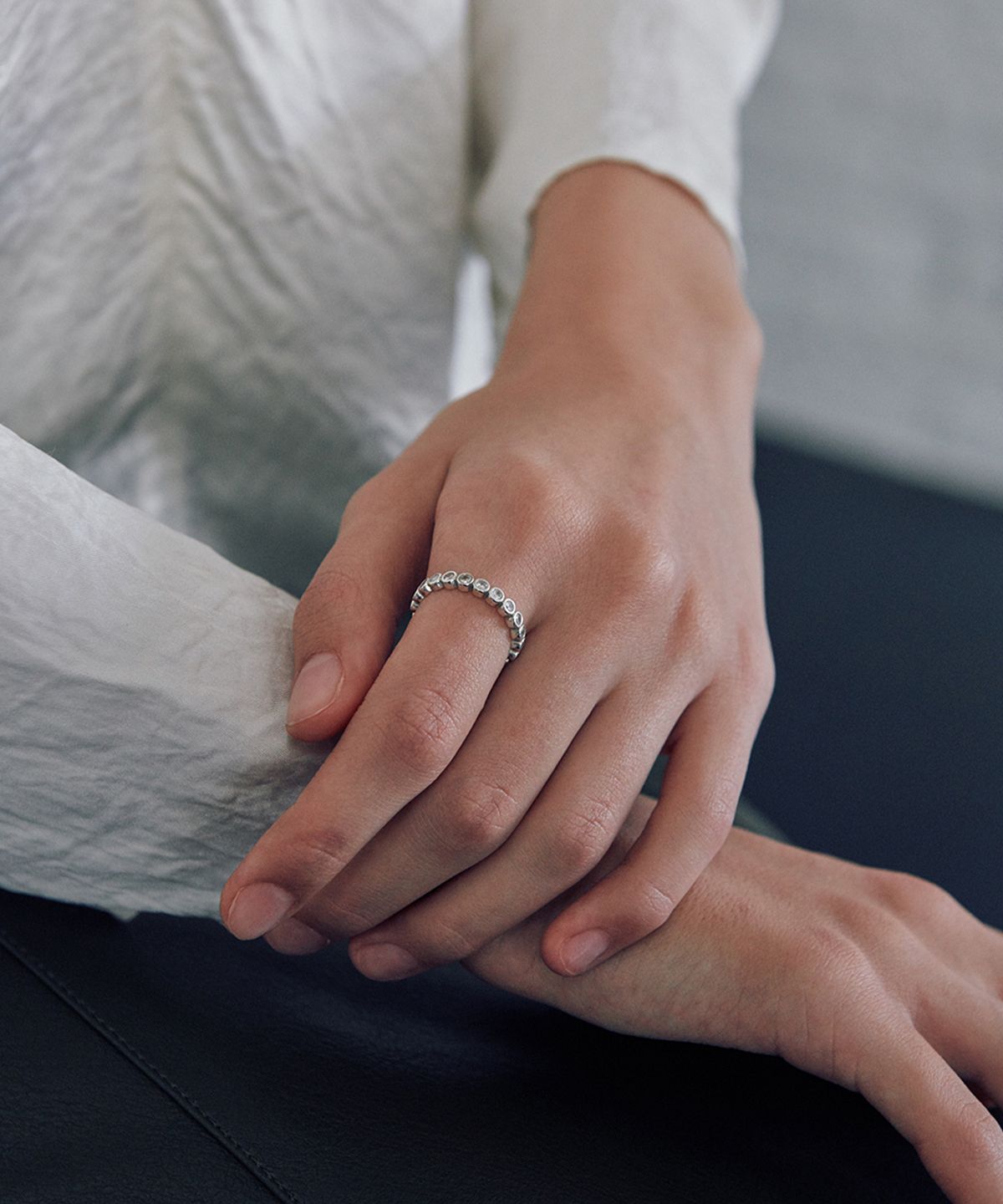 베흐트(VERTE) [925 silver] Cinq.silver.232 / epais ronde dew ring