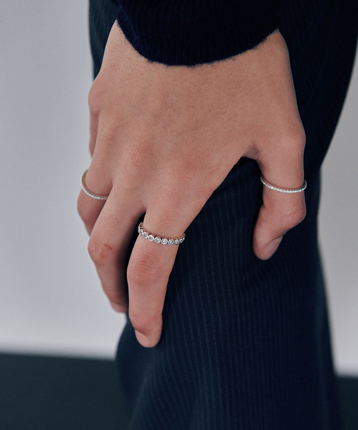 베흐트(VERTE) [925 silver] Cinq.silver.232 / epais ronde dew ring
