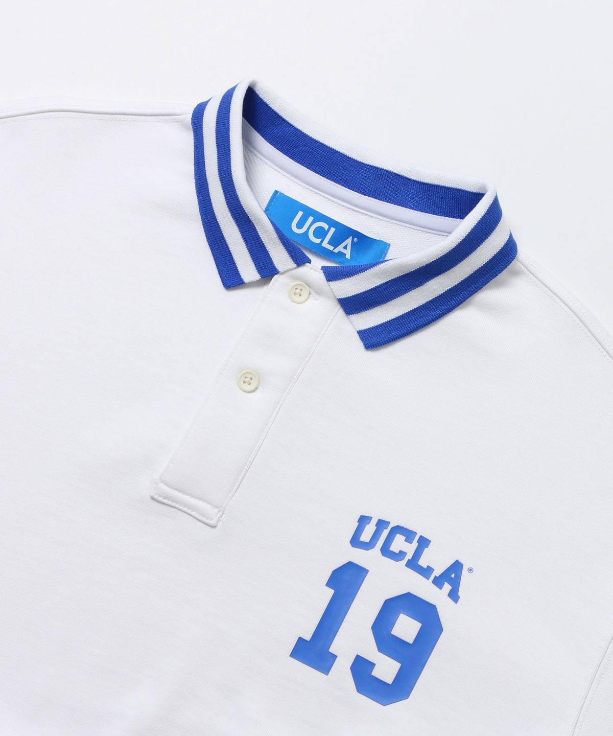 유씨엘에이(UCLA) 여성 1919 UCLA 칼라 기모 럭비셔츠[O-WHITE](UB9LT60)
