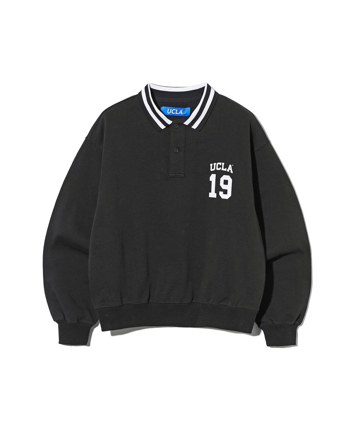 유씨엘에이(UCLA) 여성 1919 UCLA 칼라 기모 럭비셔츠[BLACK](UB9LT60)