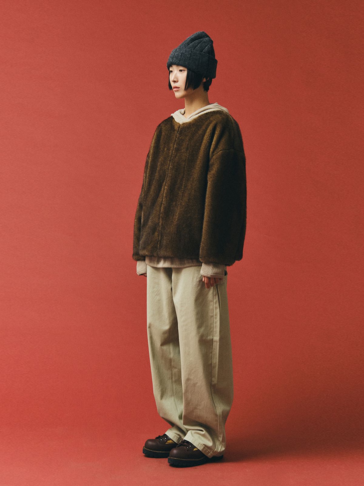 플리즈프로젝트(PLZPROJECT) SHORT FUR JACKET, COYOTE