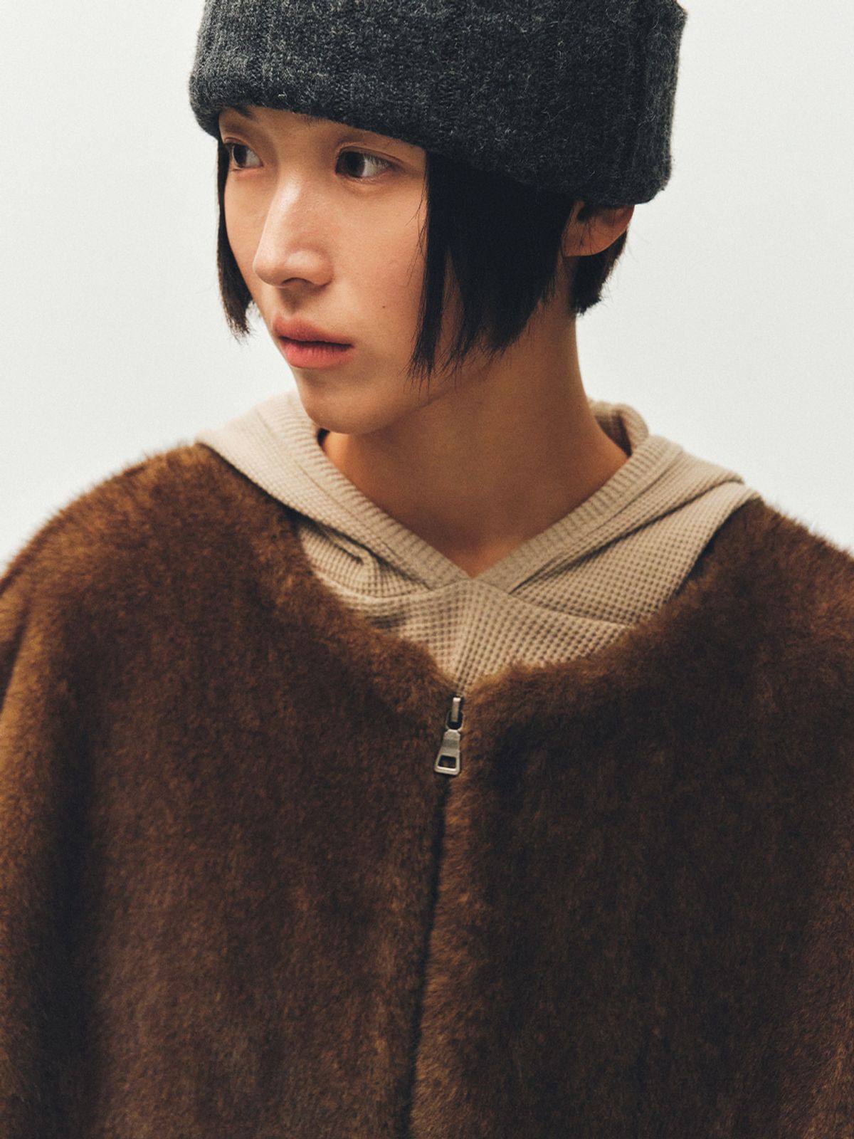 플리즈프로젝트(PLZPROJECT) SHORT FUR JACKET, COYOTE