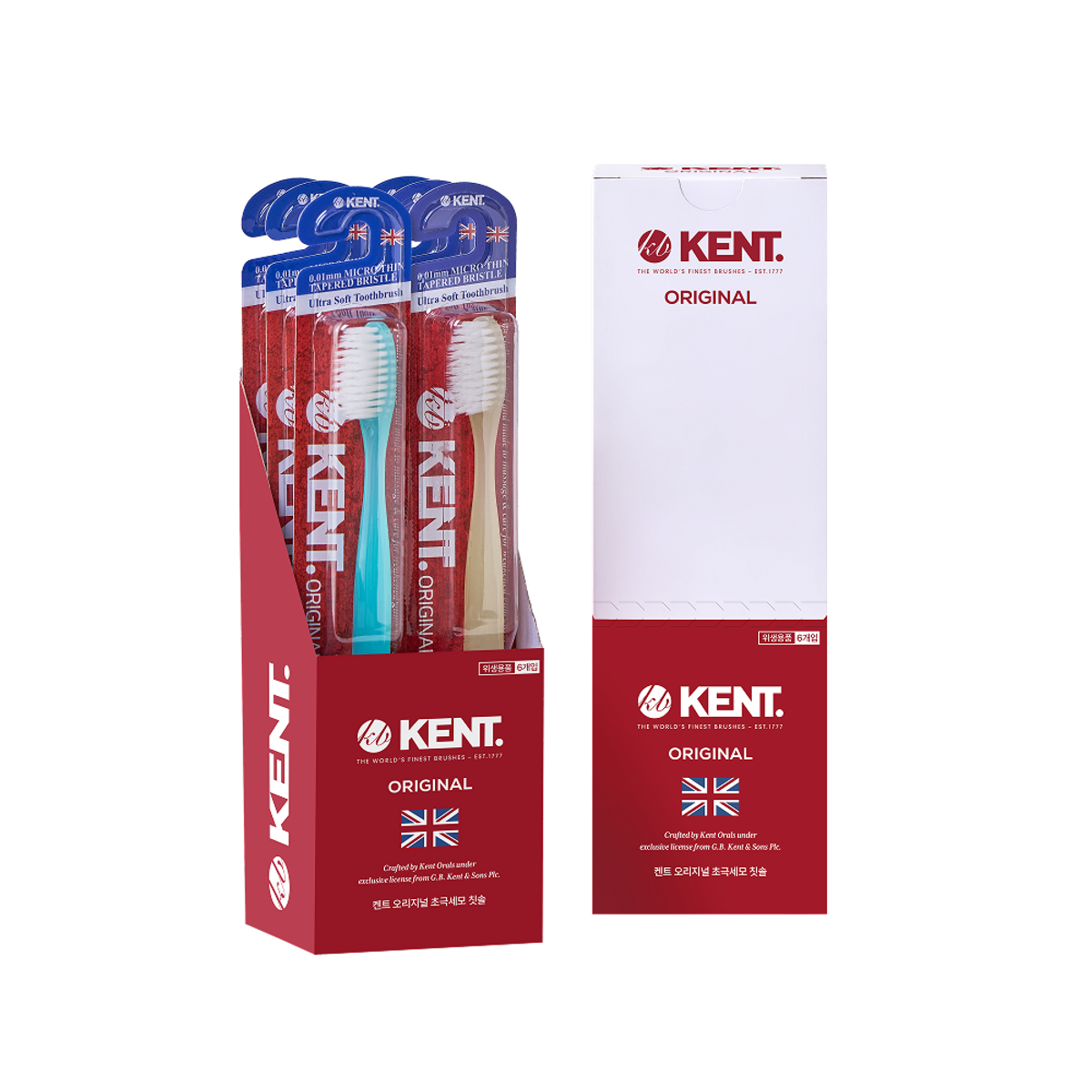 켄트(KENT) 오리지널 부드러운 초극세모 6개입