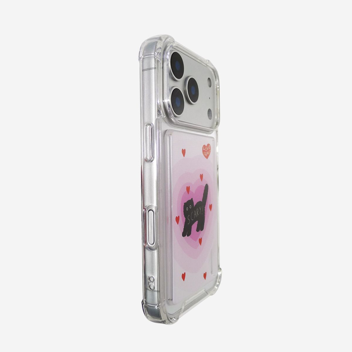 러브오낫(LOVE OR NOT) 카드탱크_Lovely Scary Cat Card Tank Jell-Hard Phonecase