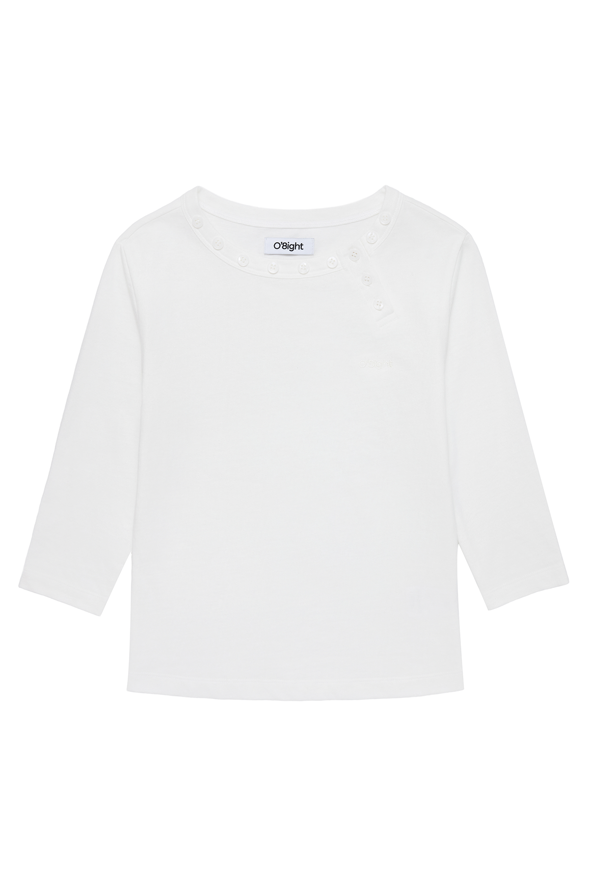 오에잇(O8IGHT) Button Point 7 Tee, WHITE