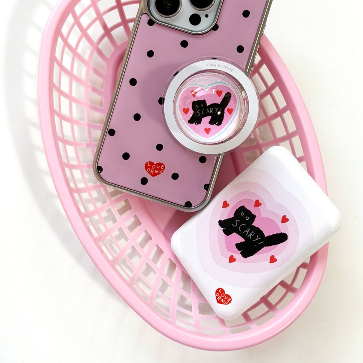 러브오낫(LOVE OR NOT) 맥세이프/구슬톡_Pink Scary Cat Magsafe/Circle-Tok