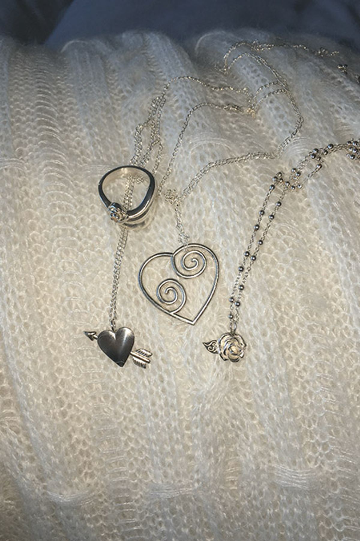 페어오브러브(PAIR OF LOVE) [925SILVER]MOOD LOOP HEART NECKLACE