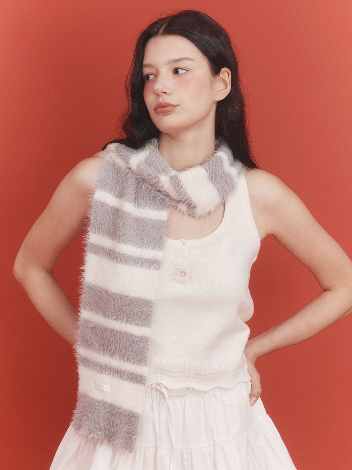 앵브록스(ENGBROX) furry stripe muffler_2 colors