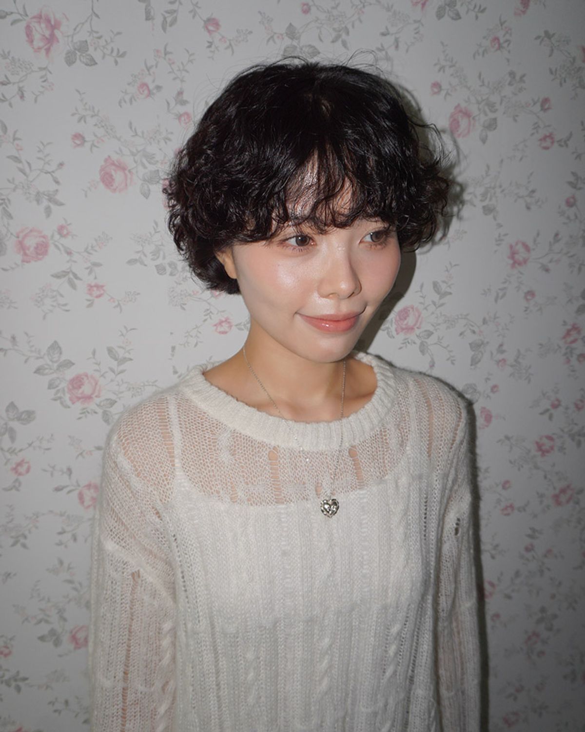 페어오브러브(PAIR OF LOVE) [925SILVER]CUSHION HEART RIBBOON NECKLACE
