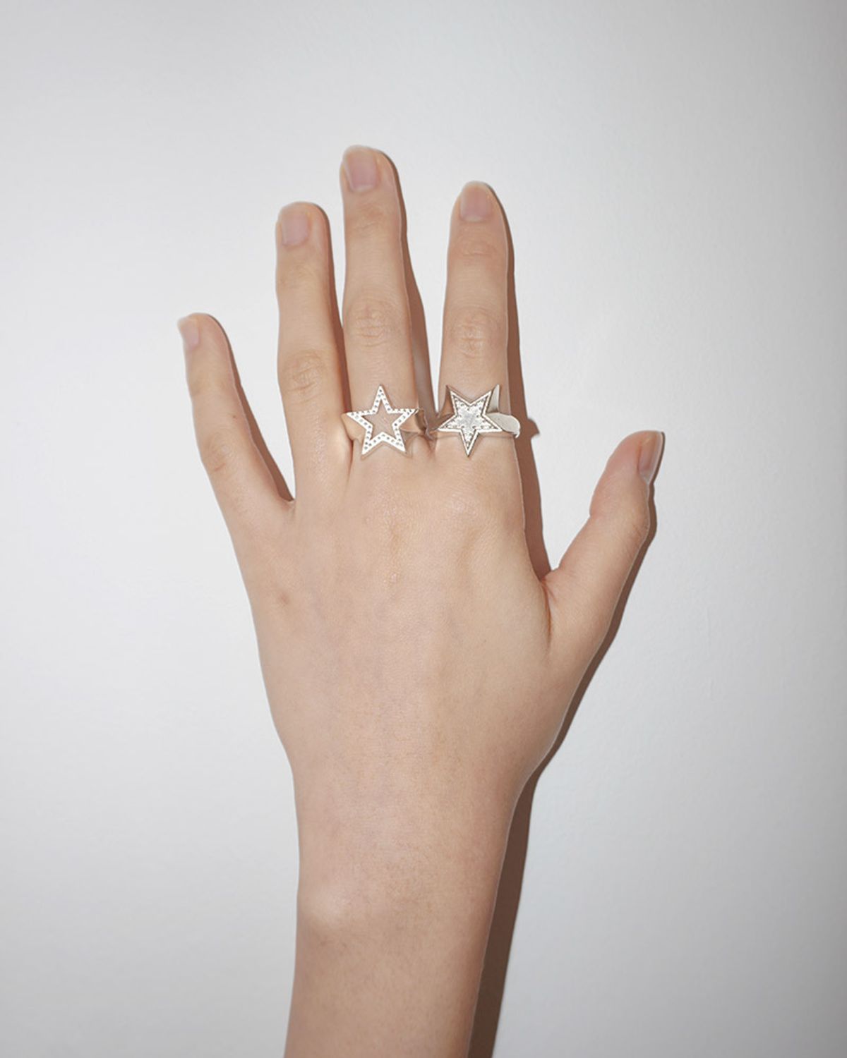 페어오브러브(PAIR OF LOVE) [925SILVER]COOKIE FRAME STAR STUD RING