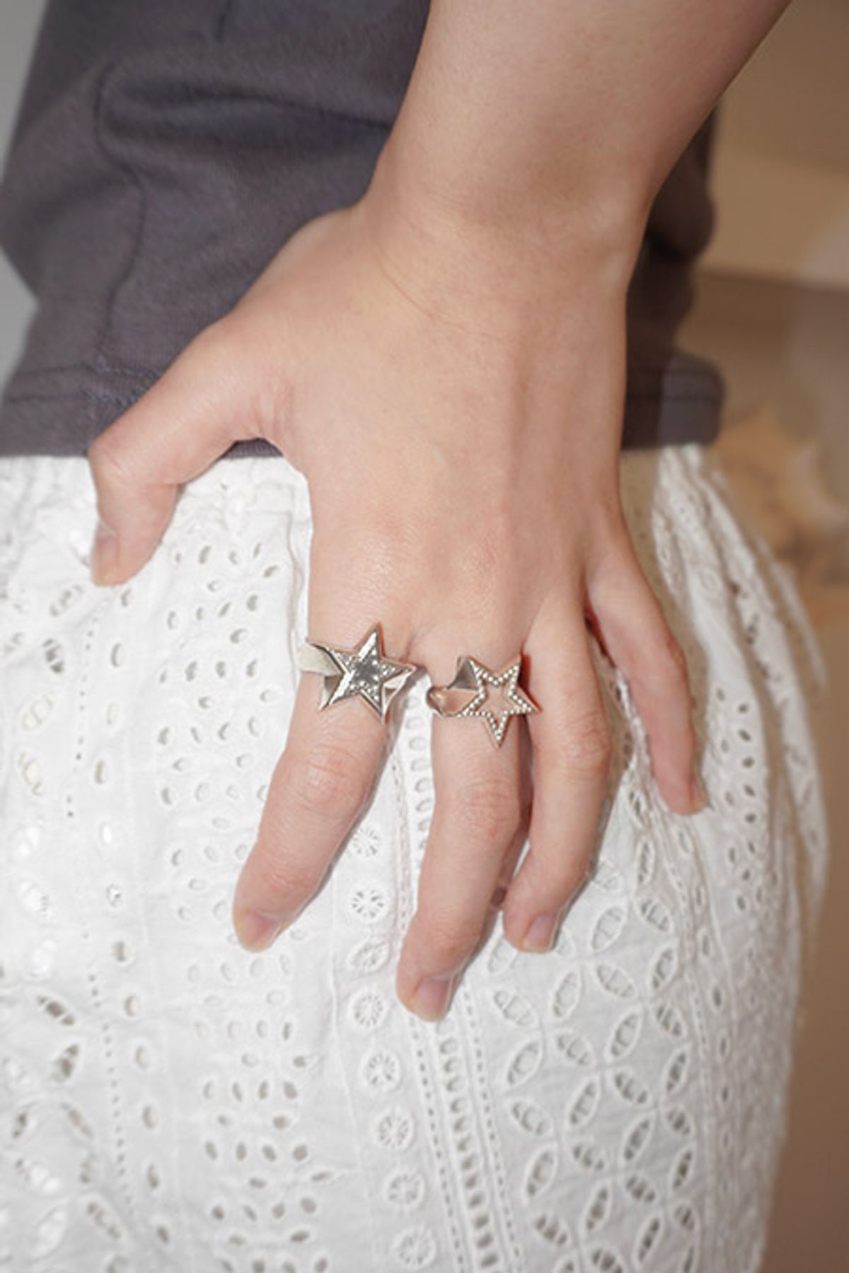 페어오브러브(PAIR OF LOVE) [925SILVER]ICING COOKIE STAR STUD RING