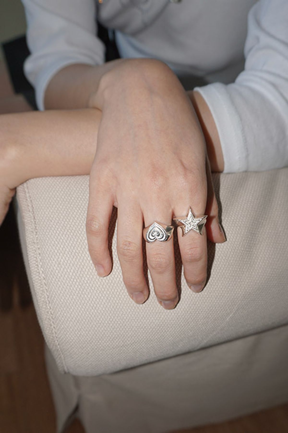 페어오브러브(PAIR OF LOVE) [925SILVER]CREAM CAKE HEART RING