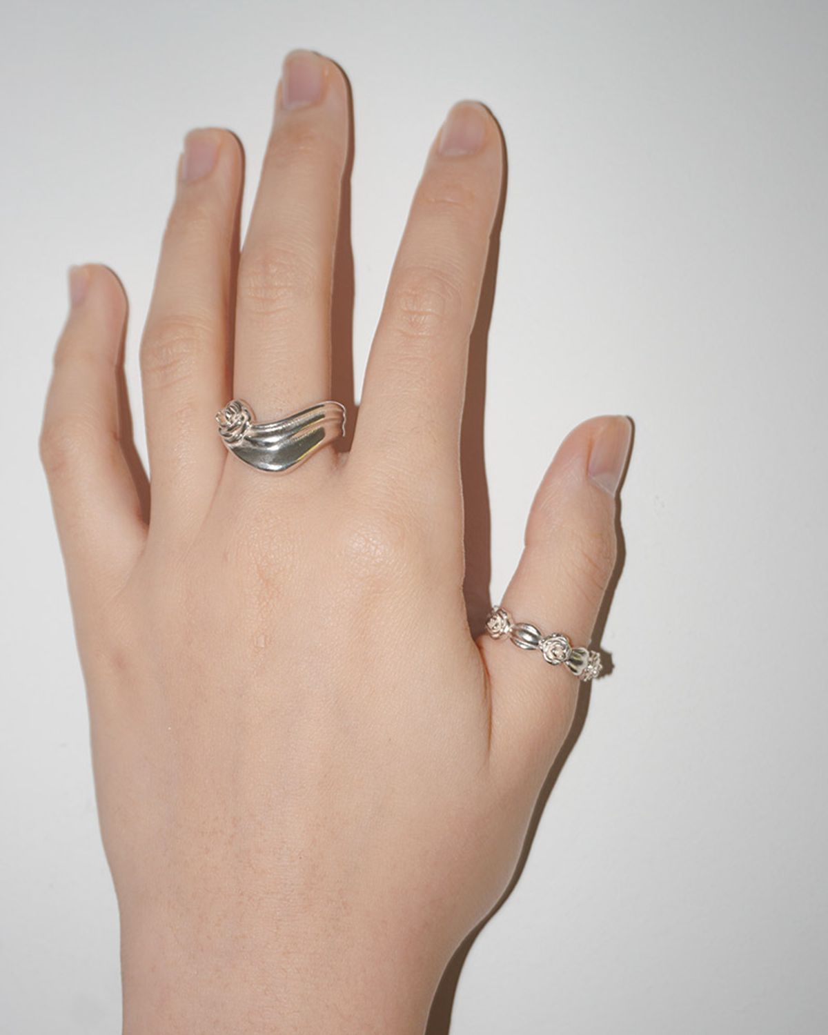 페어오브러브(PAIR OF LOVE) [925SILVER]RUCHE ROSE WAVE FRILL RING