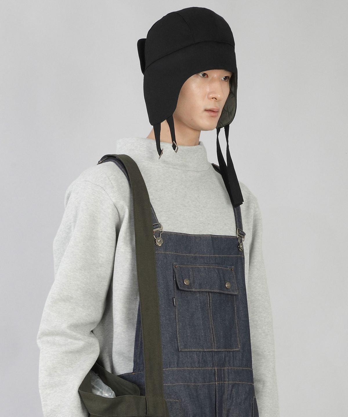 세인트크루(SAINTCREW) 더블스트랩 패딩 무지 트루퍼햇 DSP-1503 블랙