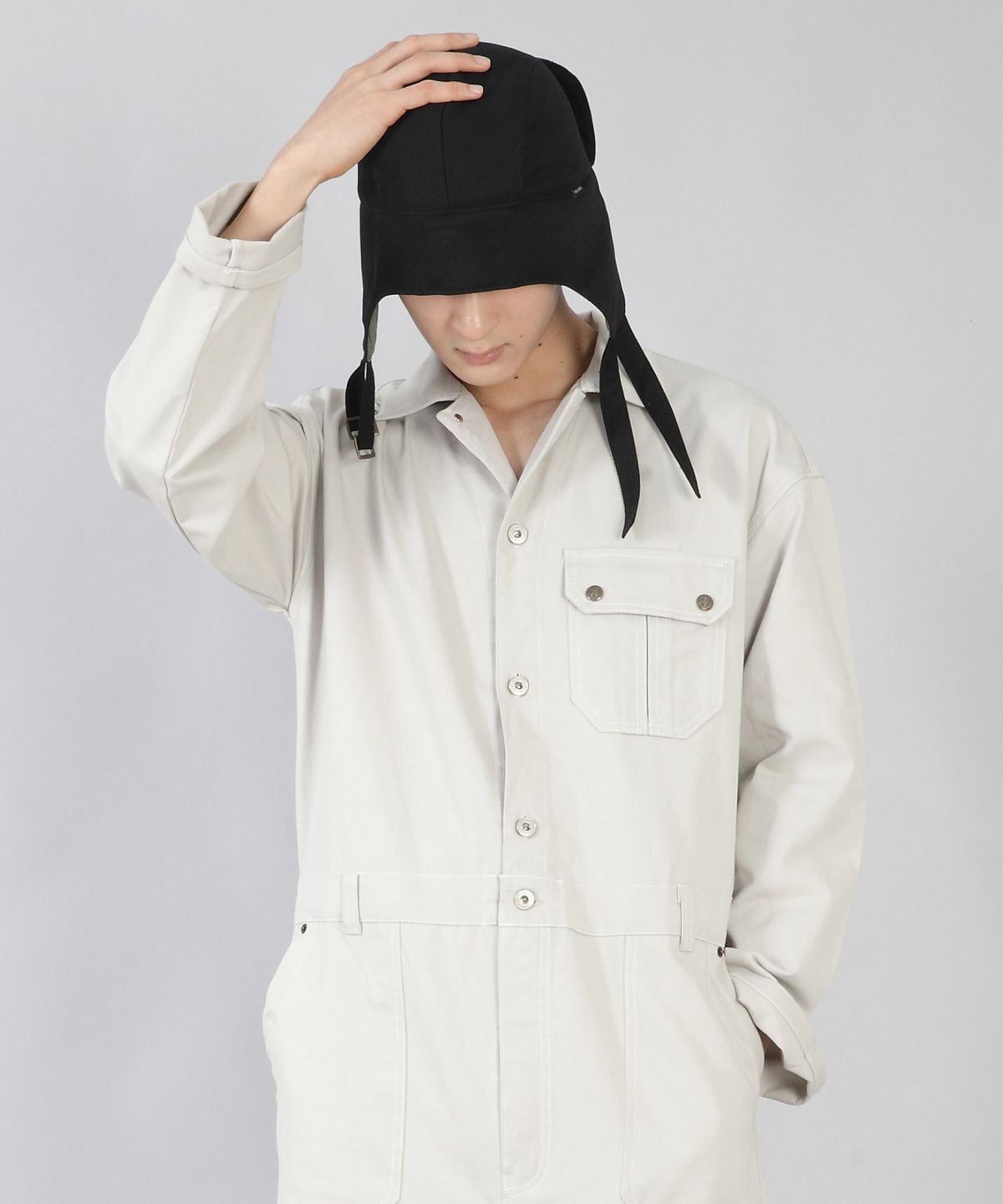세인트크루(SAINTCREW) 더블스트랩 패딩 무지 트루퍼햇 DSP-1503 블랙
