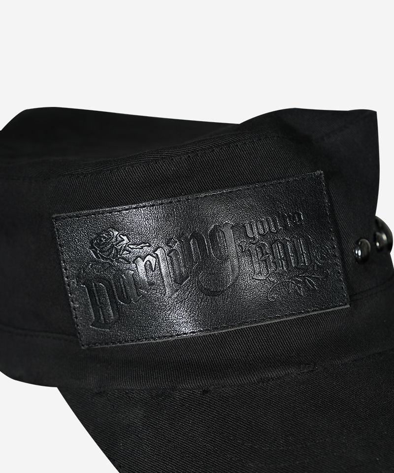 帽子 DARLING, YOU'RE BAD LABEL STUD MILITARY 달링유어배드(DARLING, YOU'RE BAD) LABEL STUD MILITARY CAP #BLACK