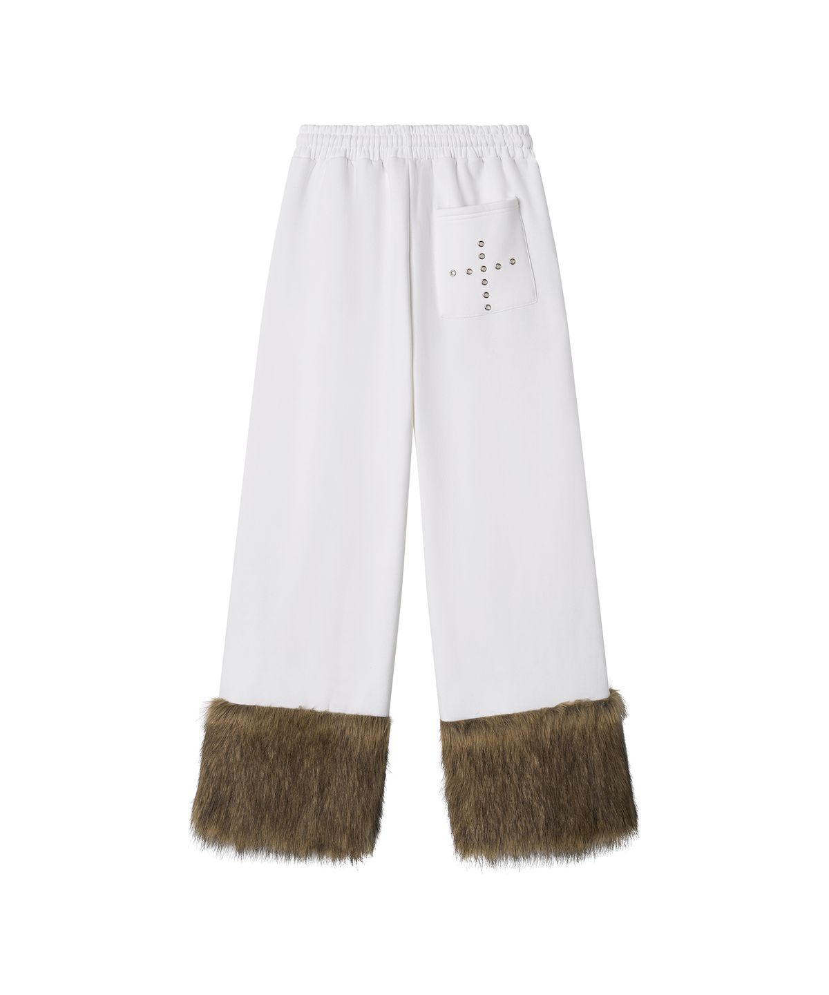 일리오(ILLIO) White brown fur pants