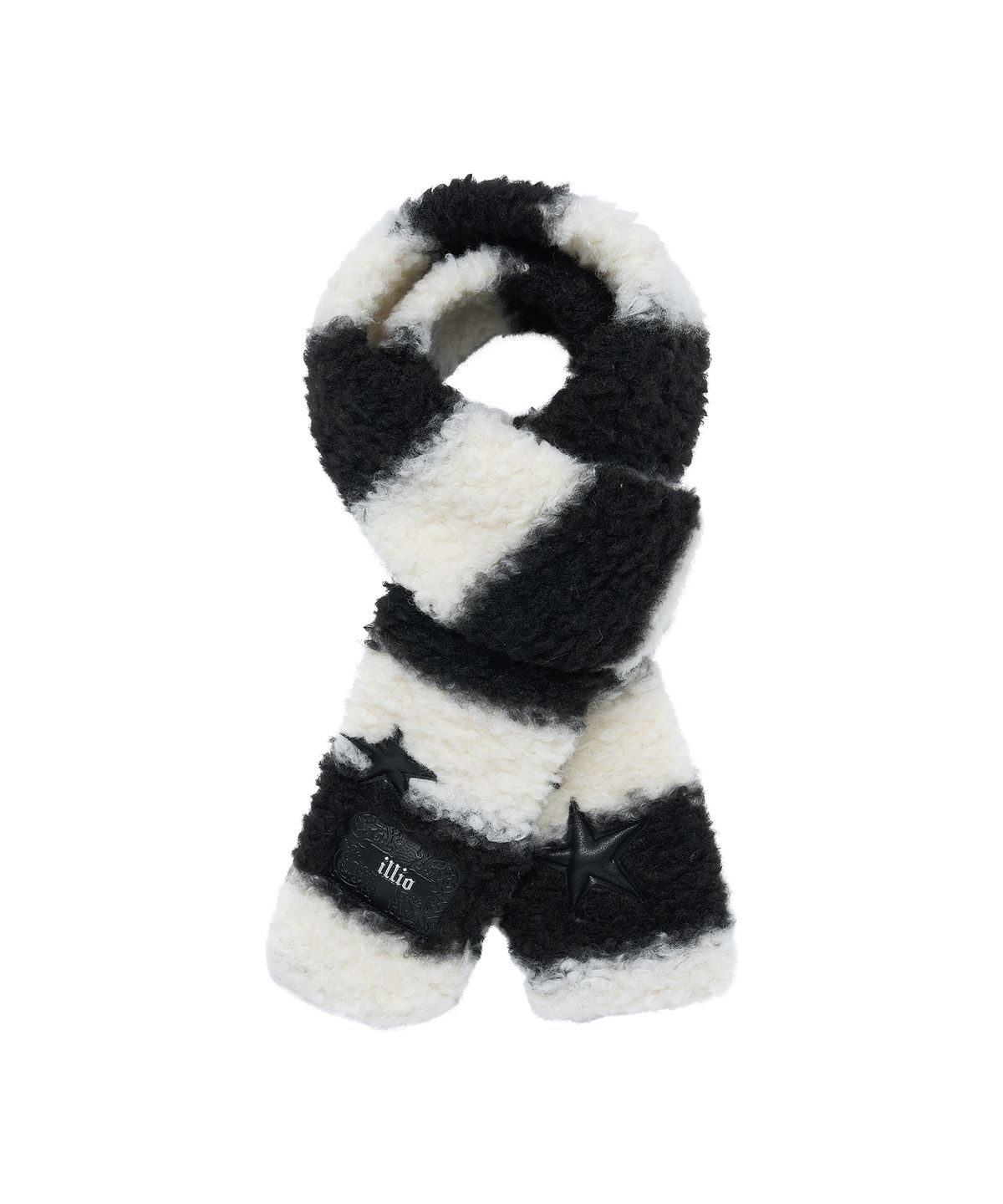 일리오(ILLIO) Stripe star fluffy muffler