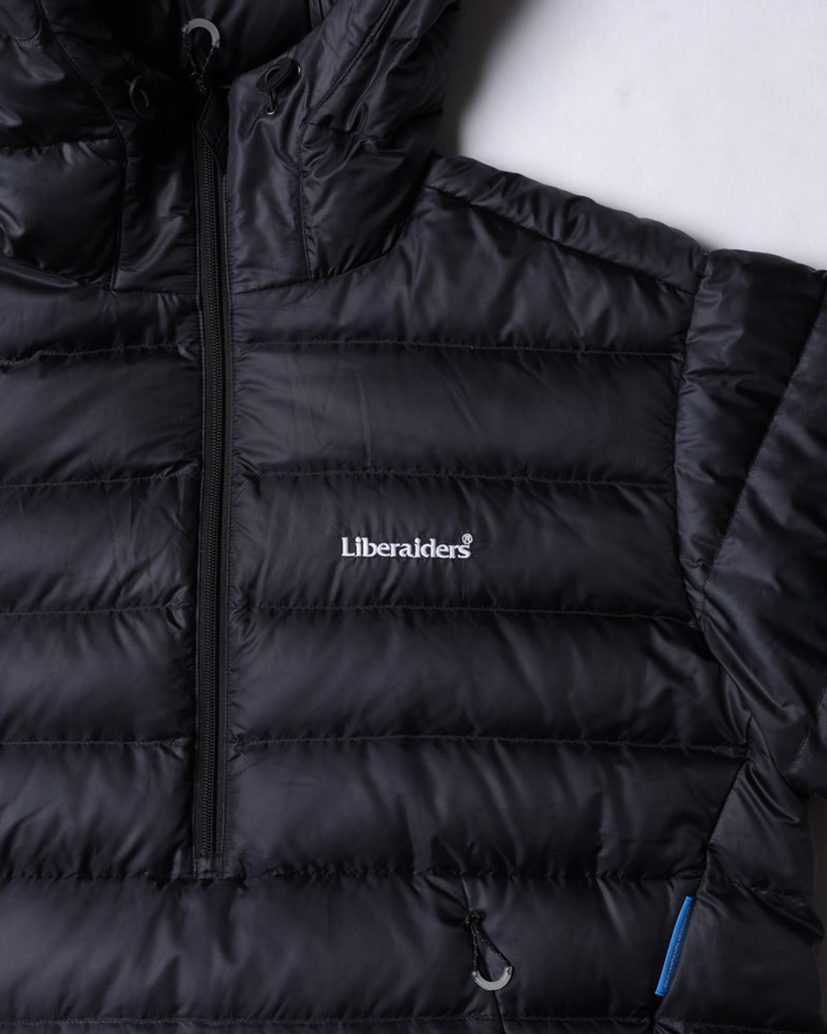 찬스클로딩(CHANCE CLOTHING) DOWN HALF ZIP HOODIE - BLACK
