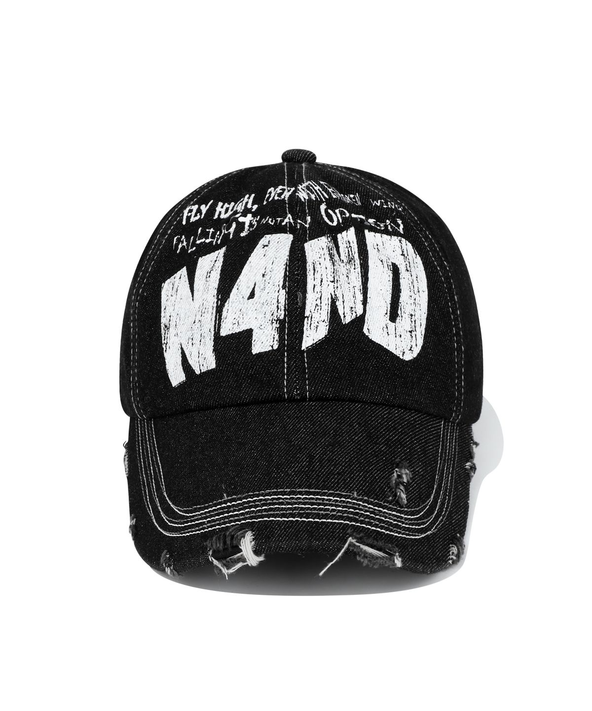 낫포너드(NOT4NERD) Broken Wings Denim Ball Cap - Black