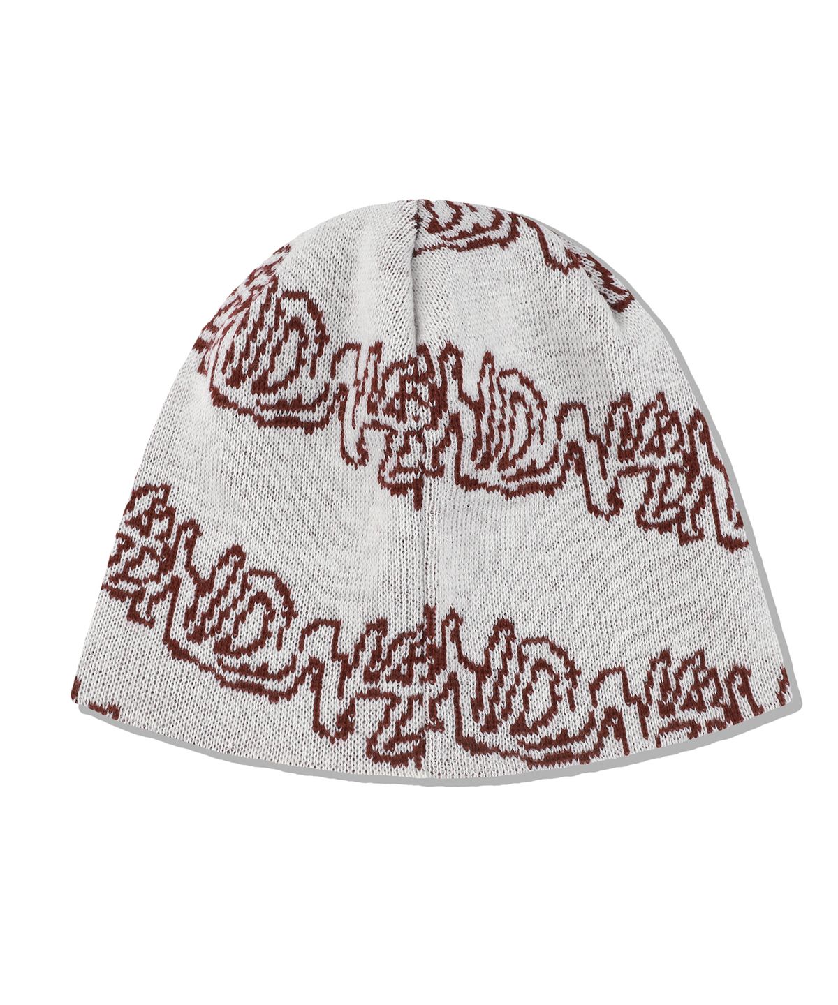 낫포너드(NOT4NERD) N4ND Monogram Jacquard Beanie - Ivory
