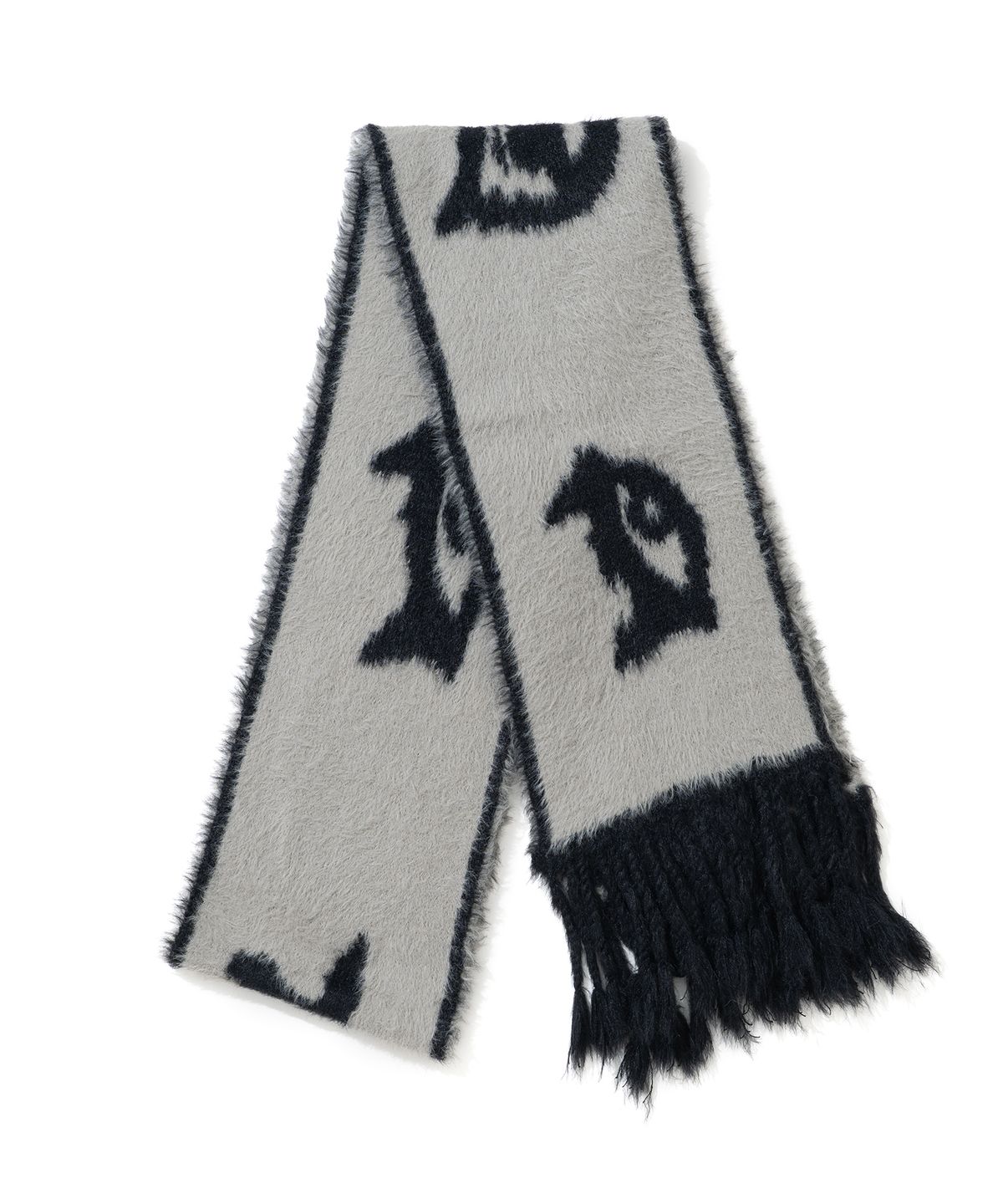 낫포너드(NOT4NERD) Abyss Eyes Mohair Muffler - Black
