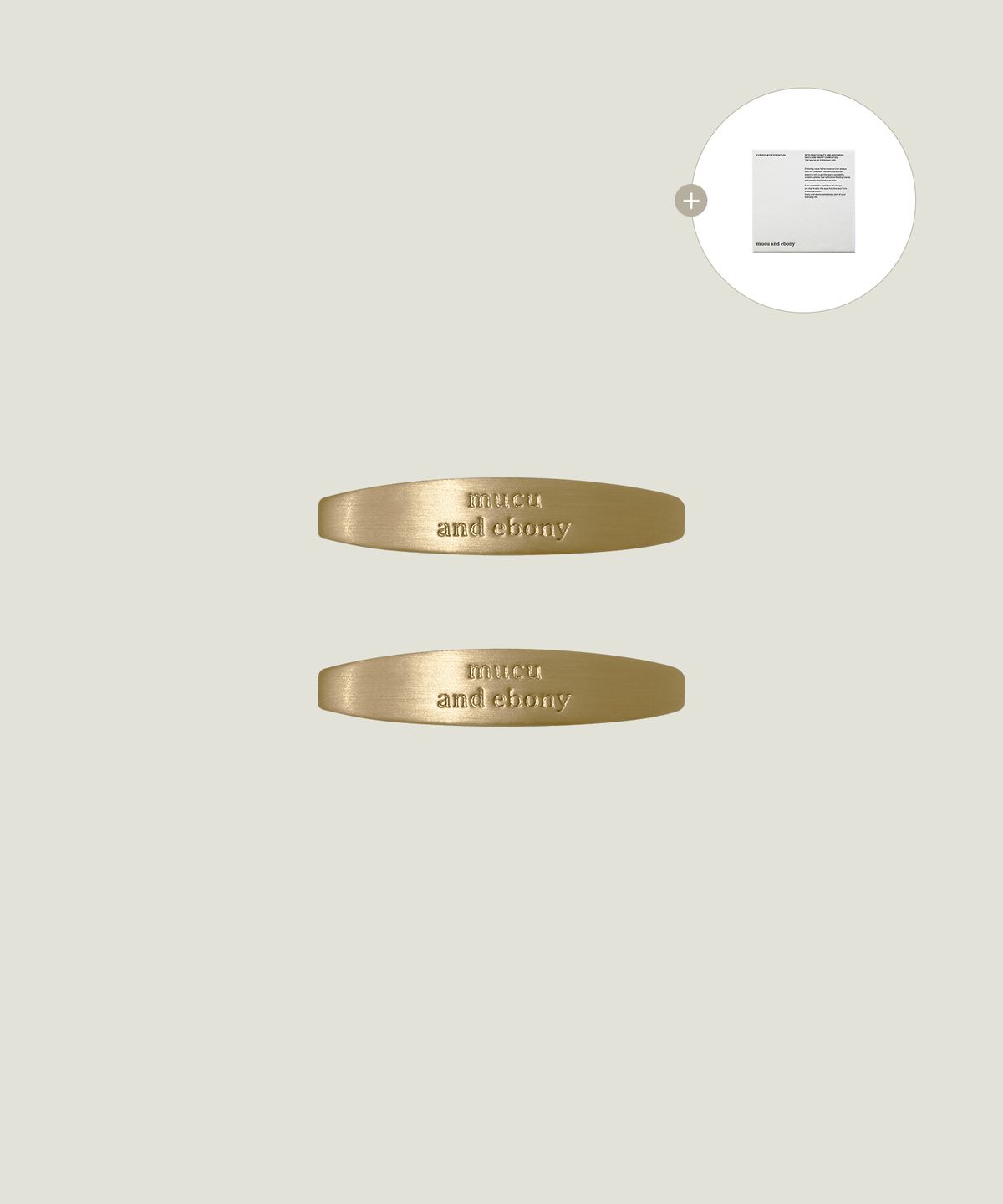 무쿠앤에보니(MUCU AND EBONY) [선물포장] Classic Logo Hair Pin (2ea) _ Gold