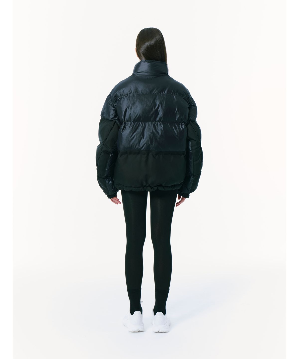 밀라코드(MILACODE) Mixed Cordura Jacket (Premium Goose Down) Semi Over Fit (BLACK)