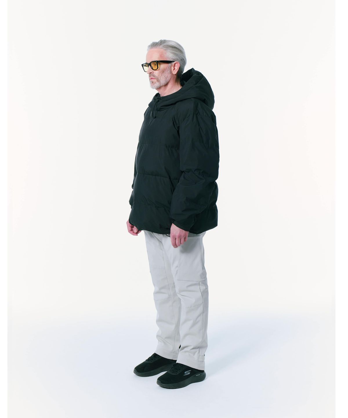 밀라코드(MILACODE) Utility Anorak Padding (3M Featherless Over Fit) (BLACK)