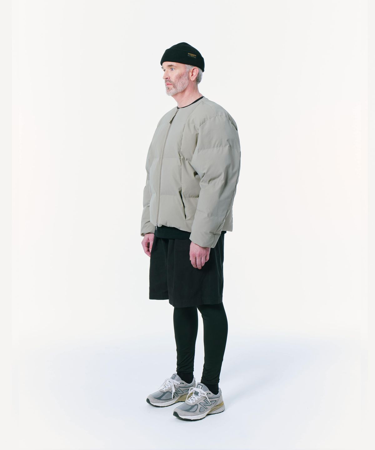 밀라코드(MILACODE) Oblique line Padding Jacket (3M Featherless) Over Fit (LIGHT GREEN)