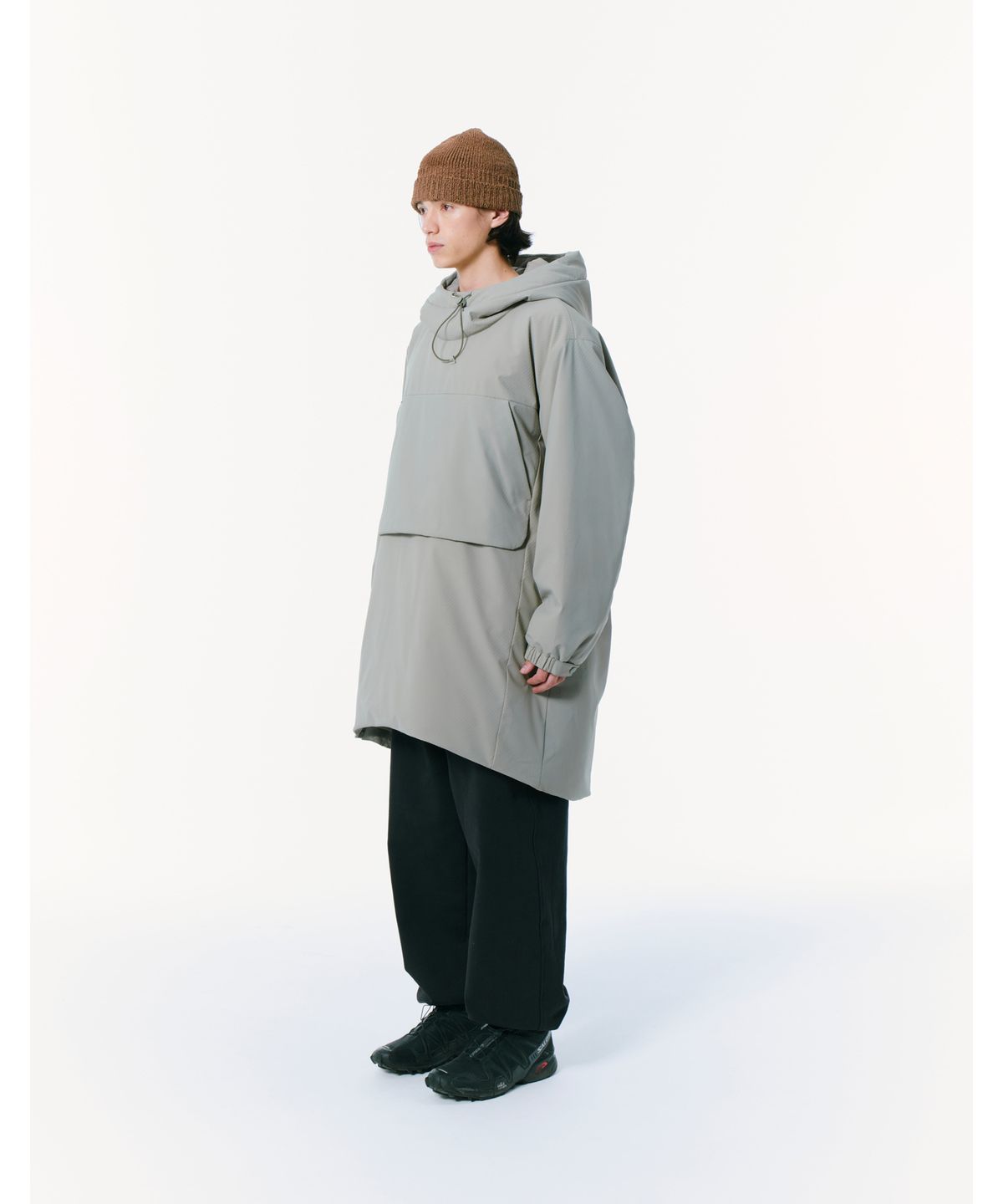 밀라코드(MILACODE) Utility Long Anorak Padding (3M Featherless) Over Fit (LIGHT GREEN)