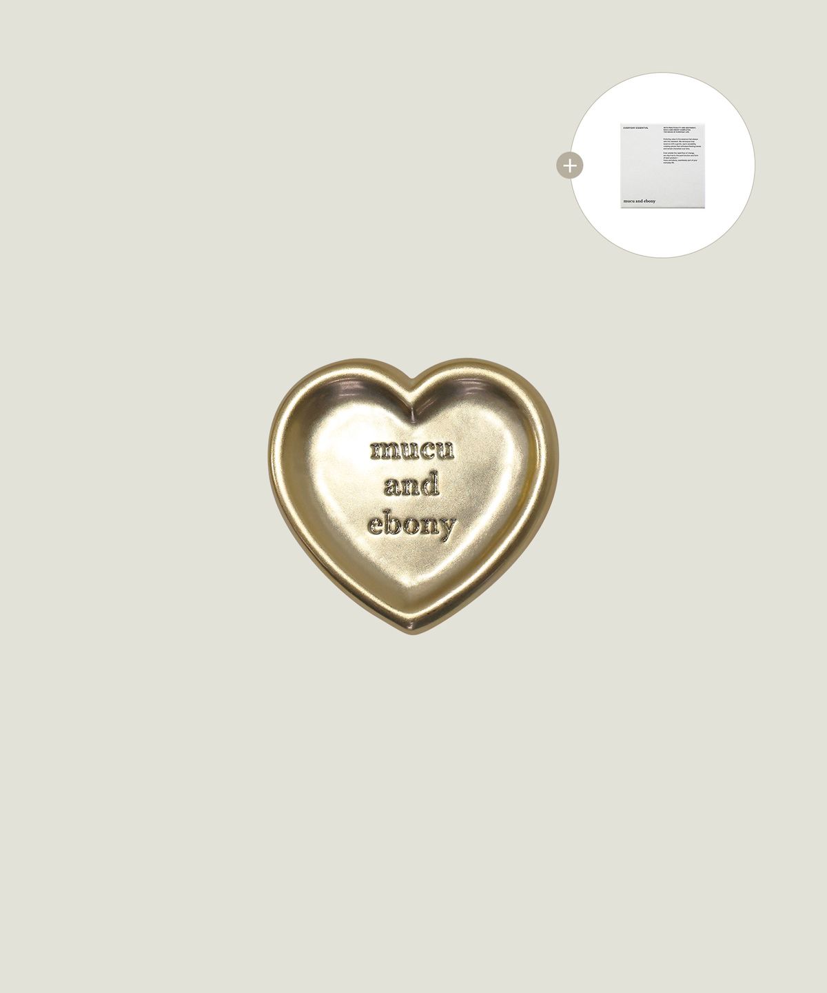 무쿠앤에보니(MUCU AND EBONY) [선물포장]Logo Heart Tok _ Gold