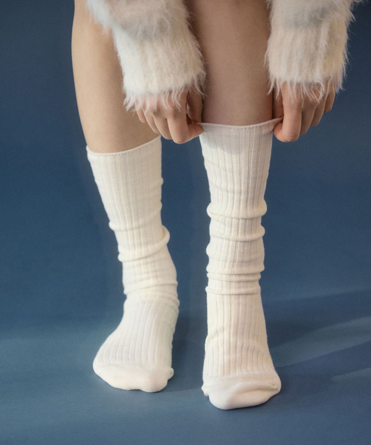 무쿠앤에보니(MUCU AND EBONY) Logo Knit Cotton Socks _ 3color