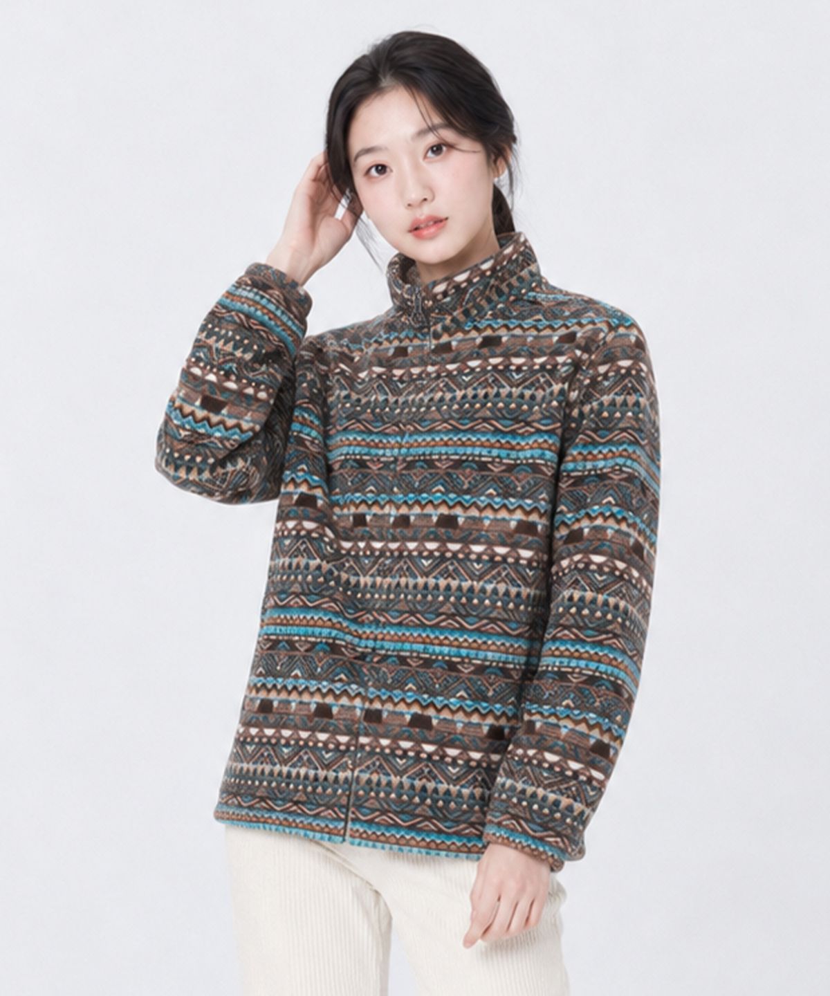 이지바이(EZBUY) 안나 여성 소프트 기모 플리스 자켓 4  Colors