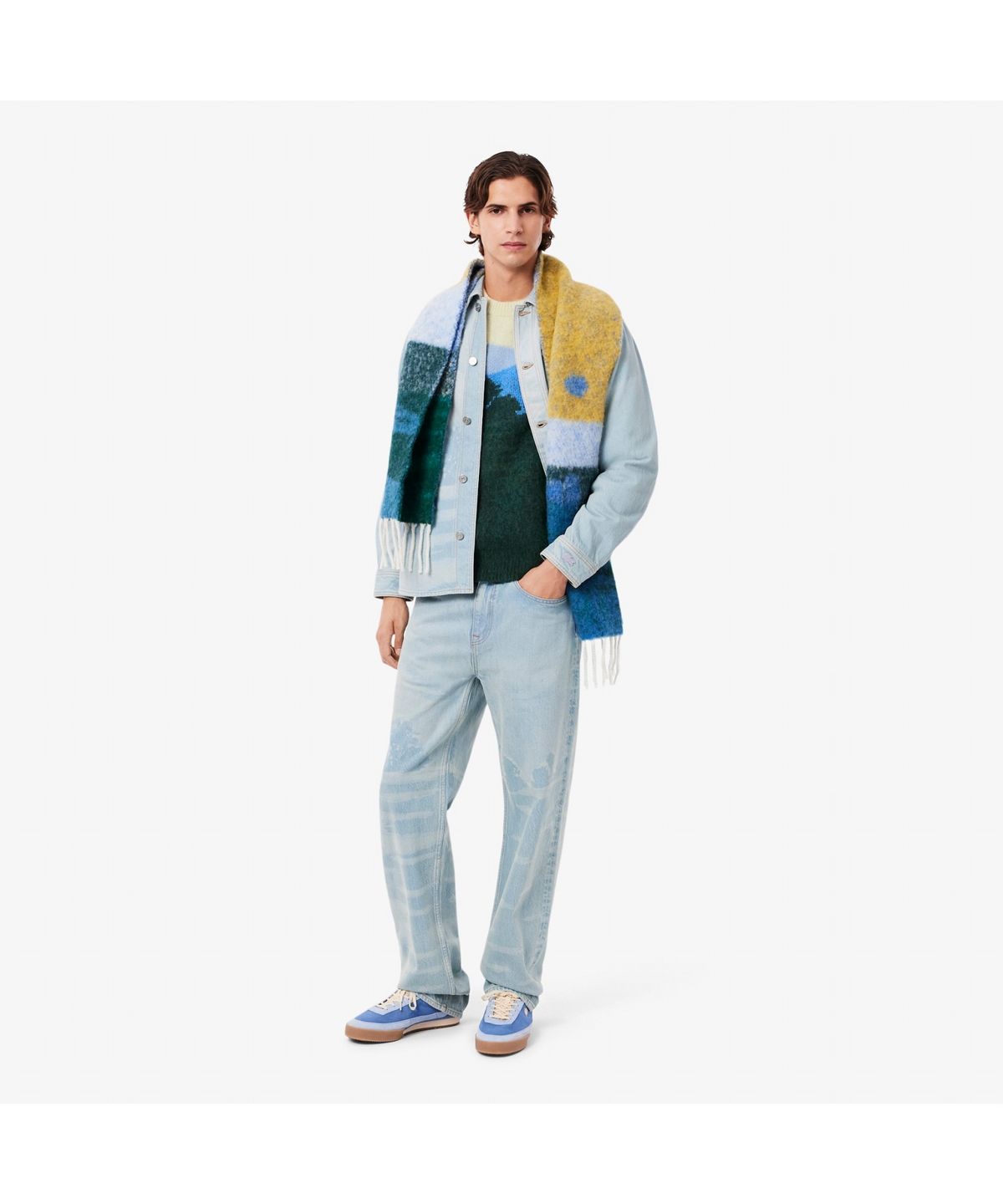 라코스테(LACOSTE) 남성 홀리데이 자카드 스웨터 AH5945-55N 9IK