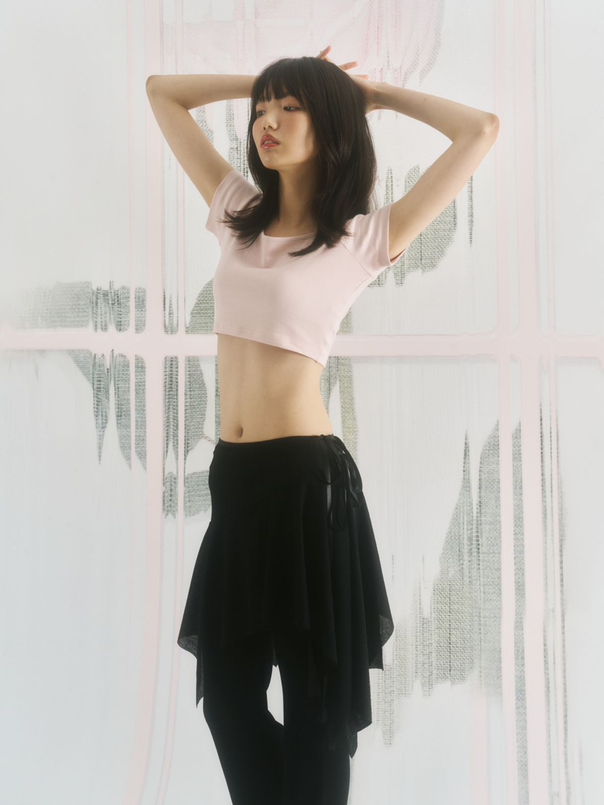 이너뮤지엄(INNERMUSEUM) 발레리나 드레이프 스커트 버전 1 (블랙)