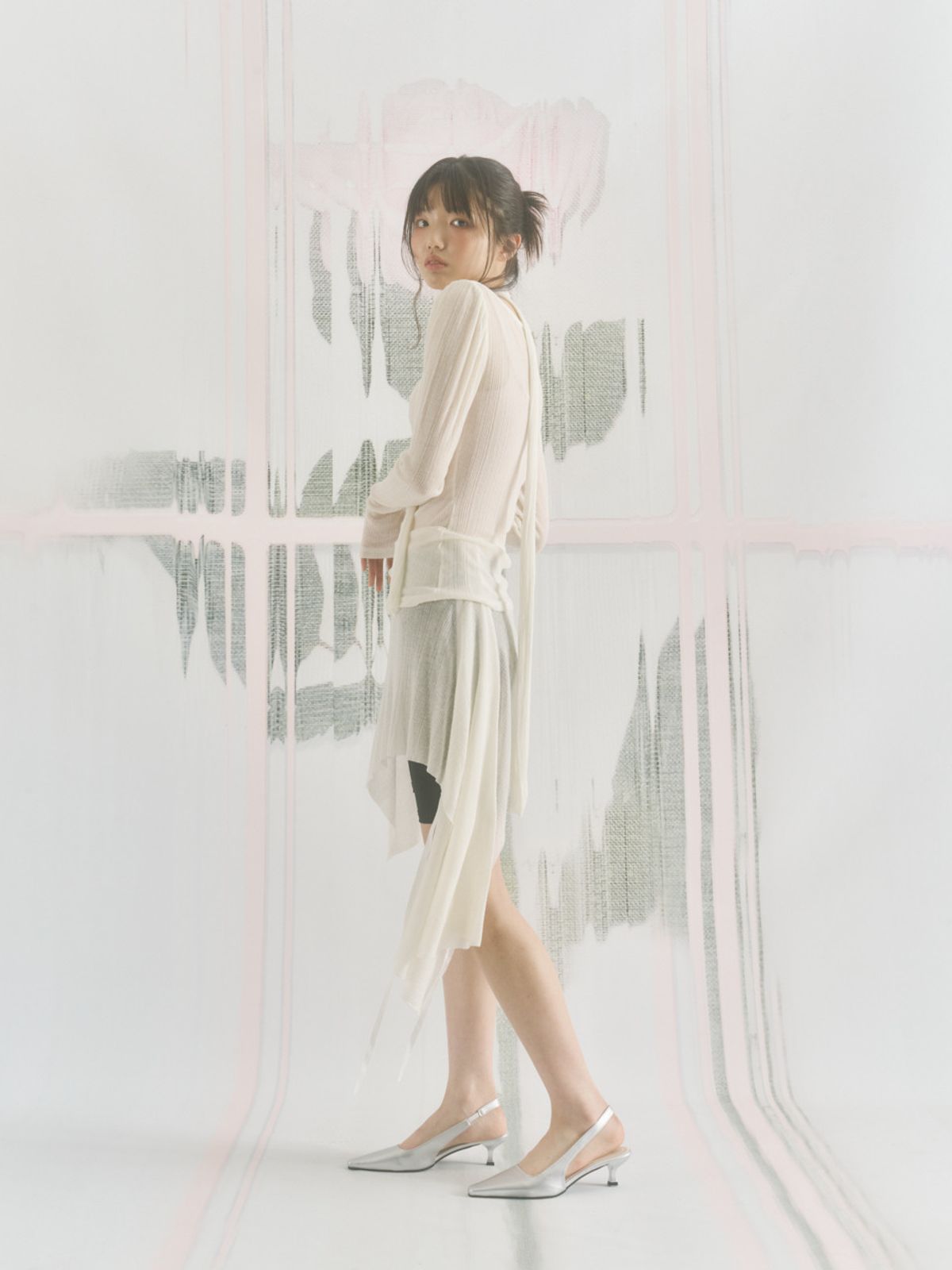 이너뮤지엄(INNERMUSEUM) 발레리나 드레이프 스커트 버전 2 (아이보리)