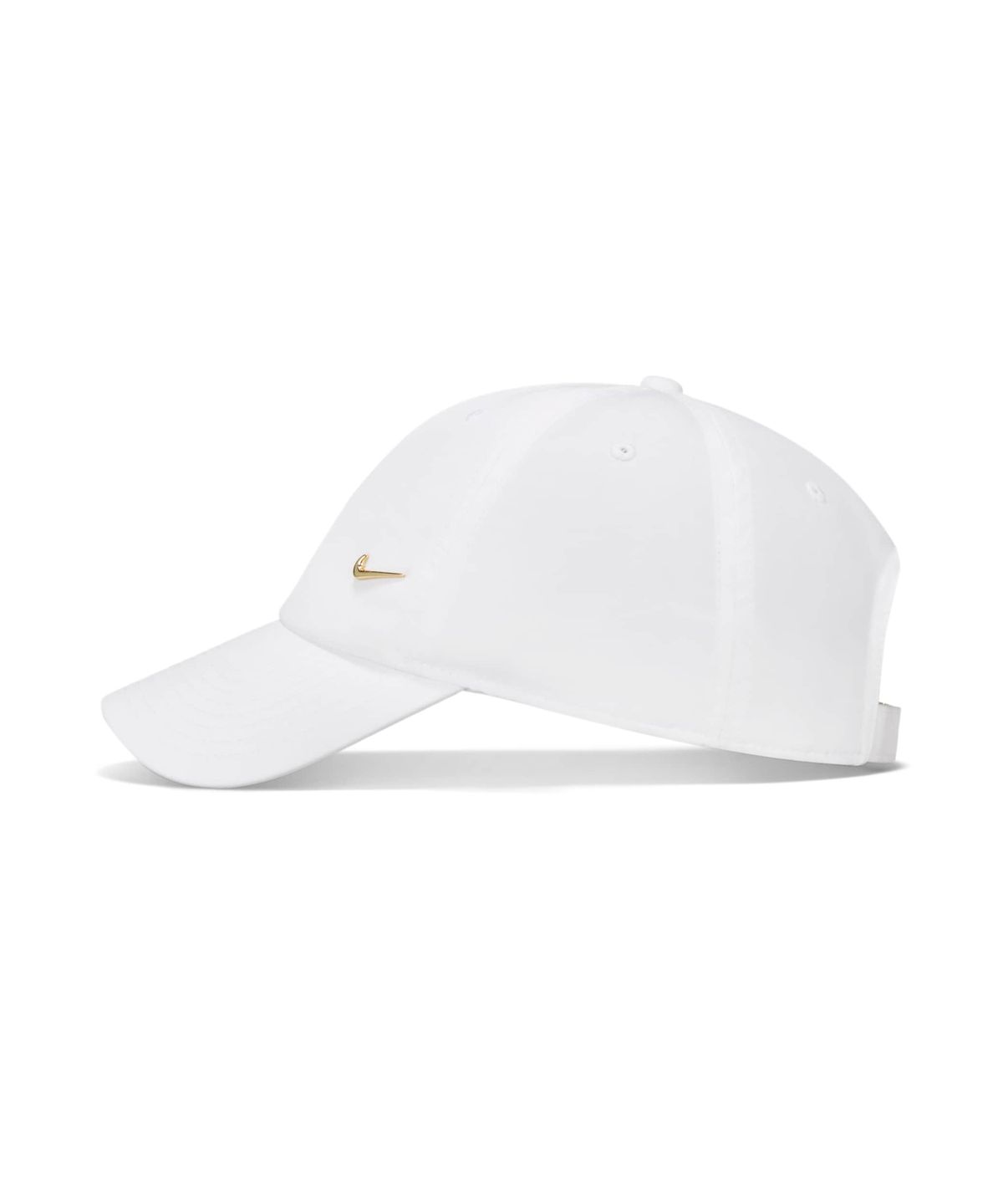 나이키(NIKE) 드라이 핏 클럽 언스트럭처 메탈 스우시 캡 - 화이트:메탈릭 골드 / FB5372-101