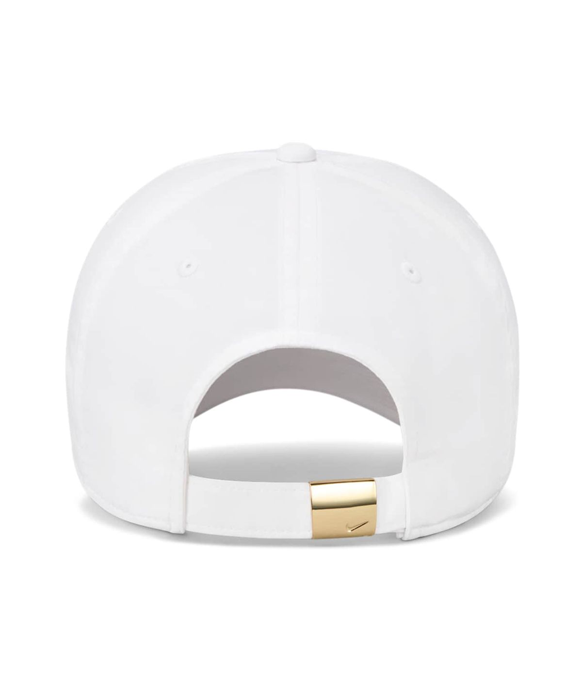 나이키(NIKE) 드라이 핏 클럽 언스트럭처 메탈 스우시 캡 - 화이트:메탈릭 골드 / FB5372-101