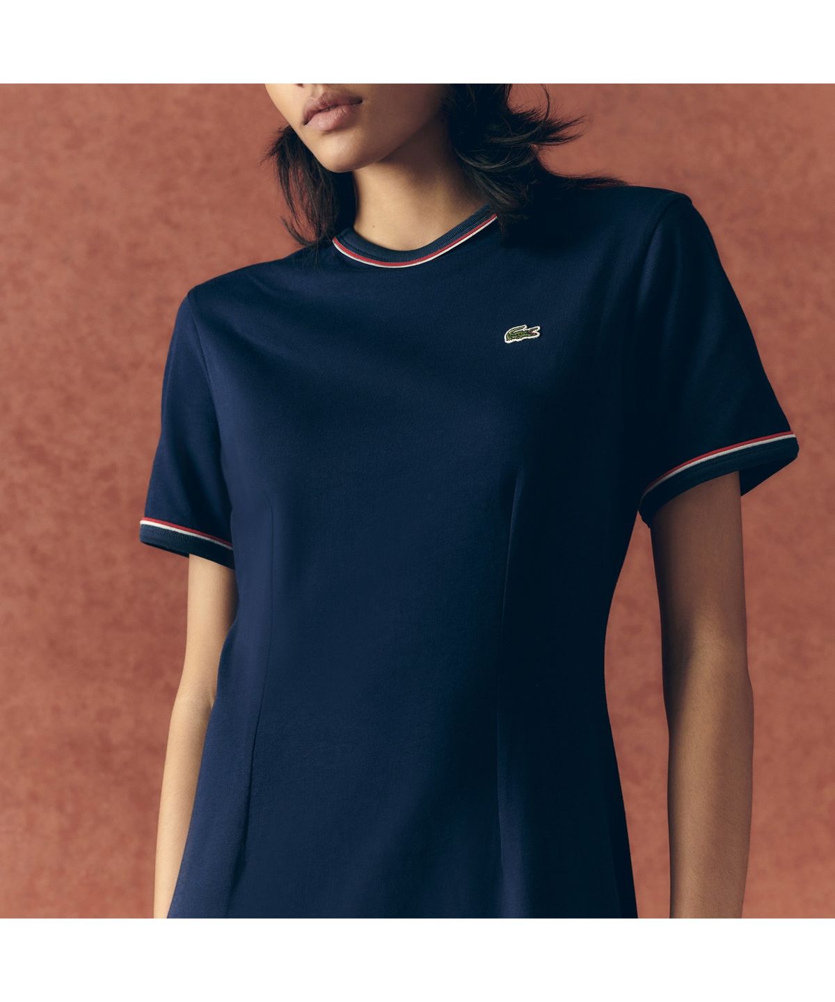 라코스테(LACOSTE) 여성 에센셜 핏앤플레어 티셔츠 드레스 EF9988-55G GWI