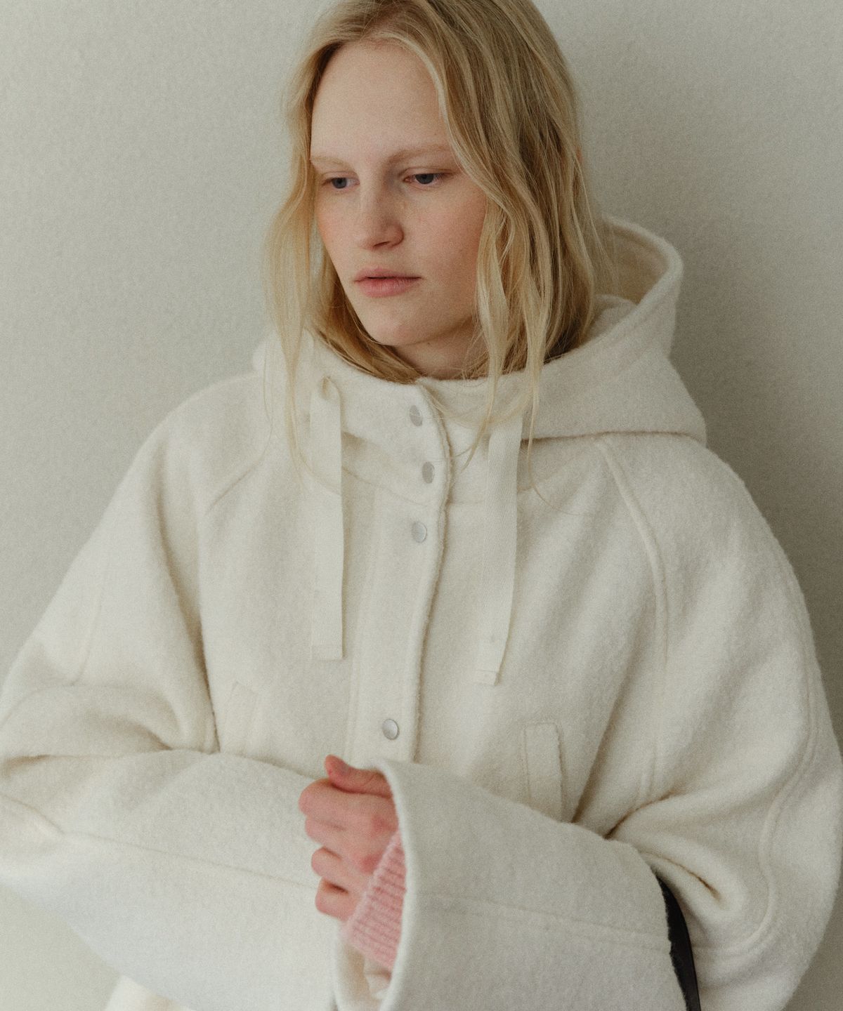 유라고(URAGO) Wool padded hood coat_Ivory