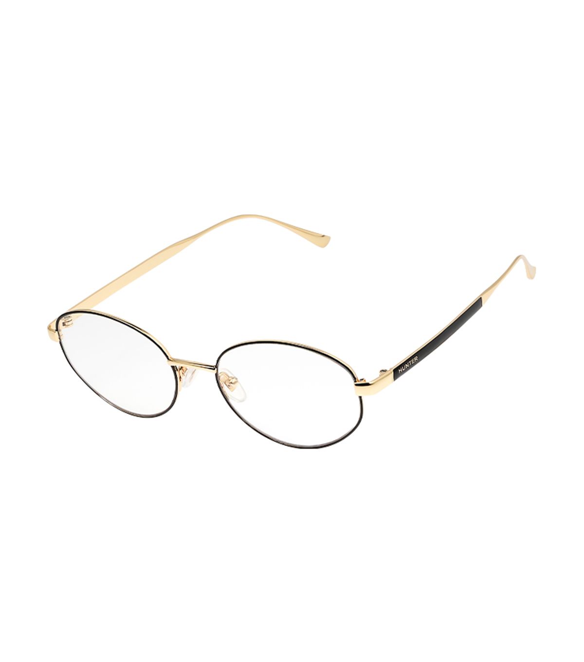 헌터 아이웨어(HUNTEREYEWEAR) [WOMAN] 라운드 빈티지 티타늄 안경 - 블랙 HTB26