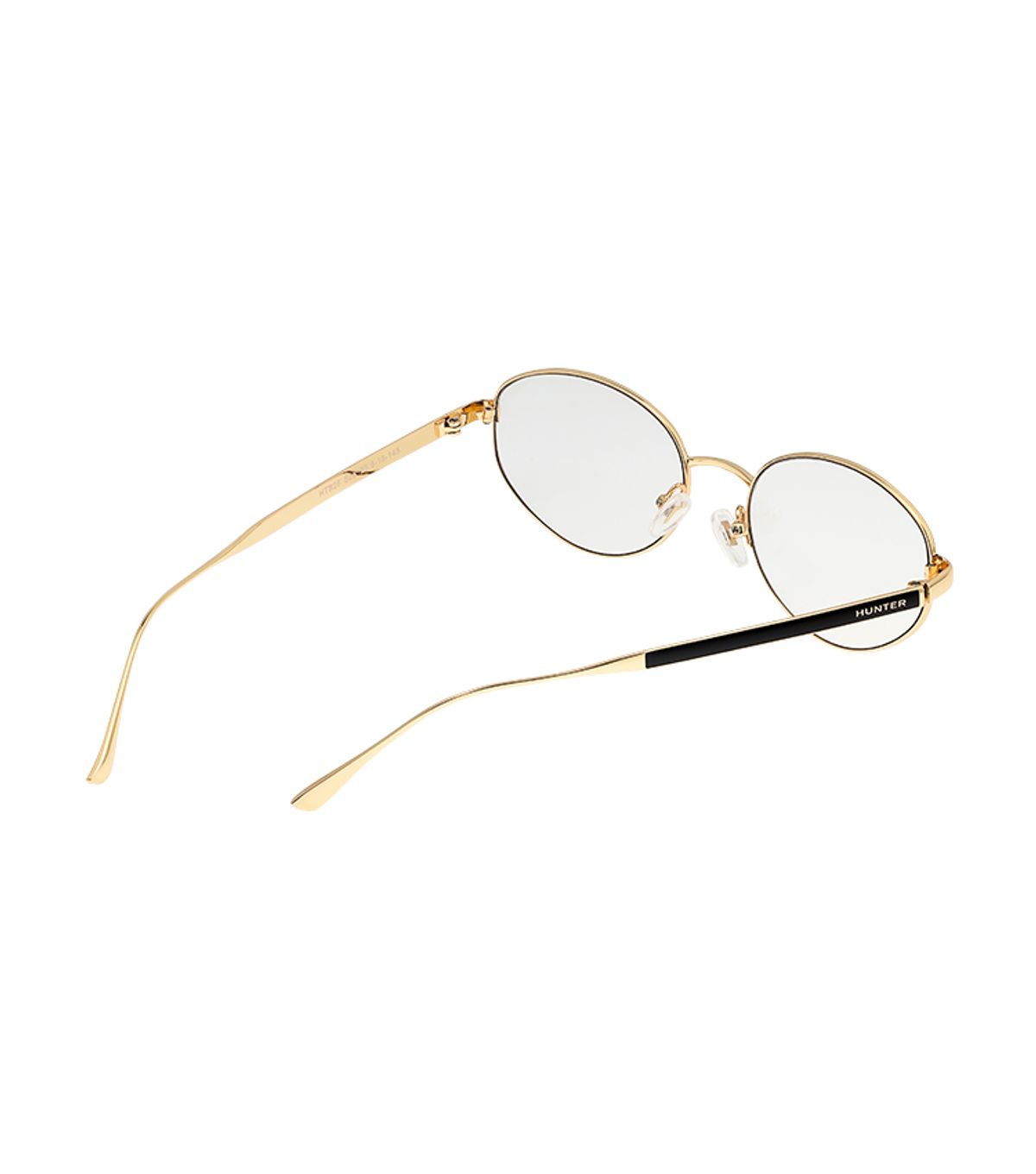 헌터 아이웨어(HUNTEREYEWEAR) [WOMAN] 라운드 빈티지 티타늄 안경 - 블랙 HTB26