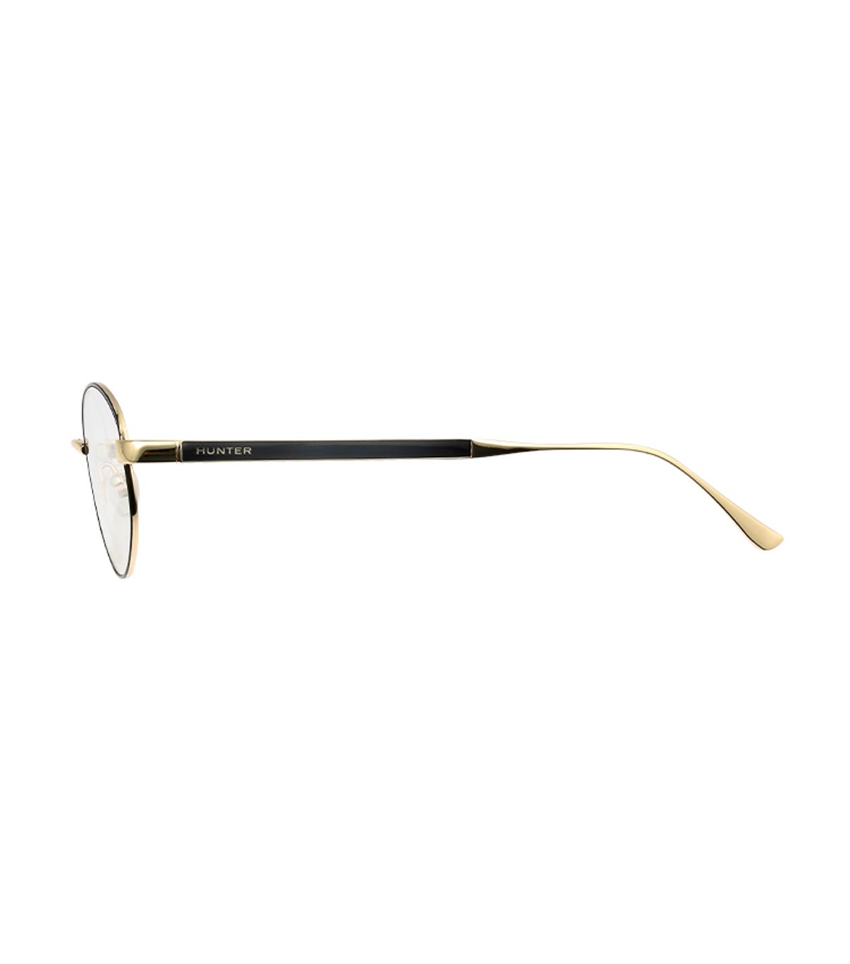 헌터 아이웨어(HUNTEREYEWEAR) [WOMAN] 라운드 빈티지 티타늄 안경 - 블랙 HTB26