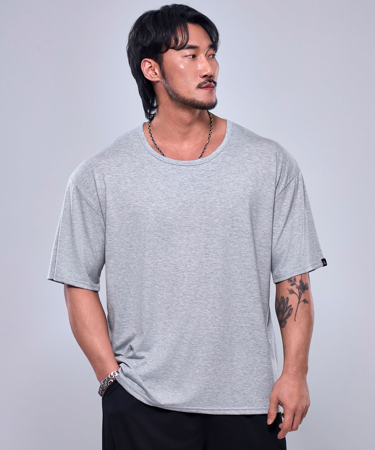 피지컬가먼츠(PHYSICAL GARMENTS) P1147 머슬 U넥 오버핏반팔 [3COLOR]